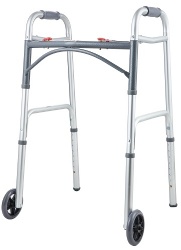Two-Button Folding Walker with 5